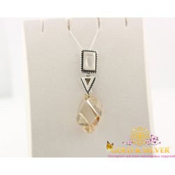 Жіночий срібний кулон Іскра кристал Swarovski 3231